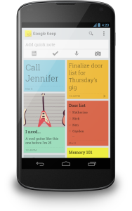 Google Keep app on phone